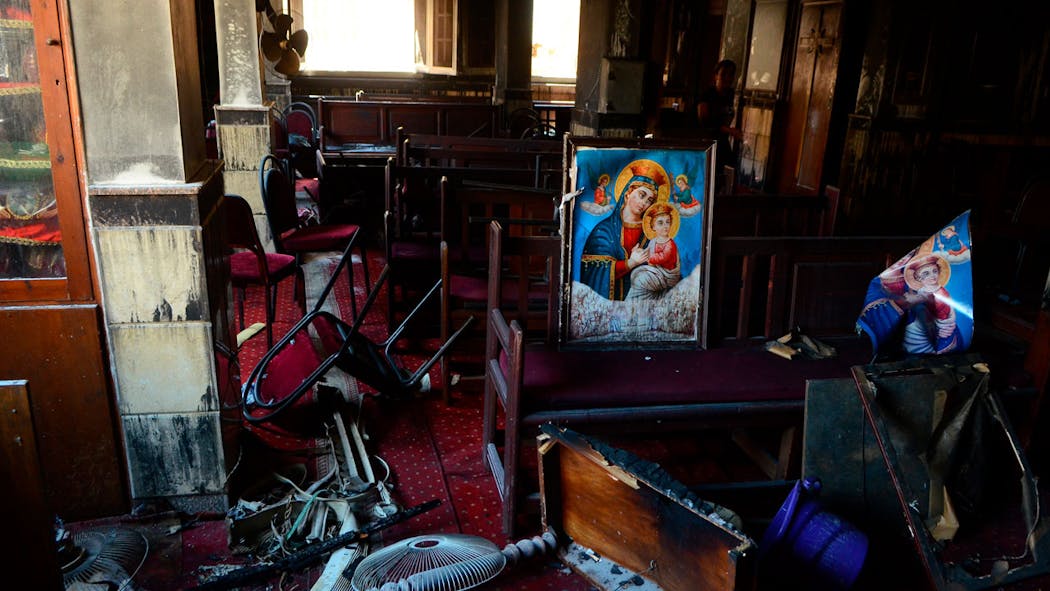 Officials: Fire At Coptic Church In Cairo Kills 41, Hurts 14