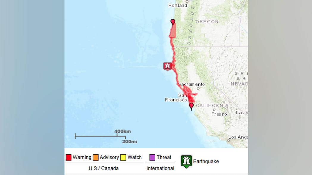 North Coast Tsunami Warning