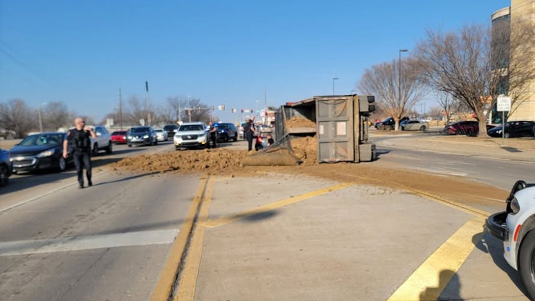 Truck rollover Owasso 86th St. - Feb. 26