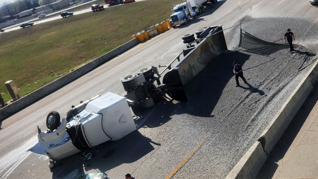 Semi Rollover BA Expressway - March 13, 2025