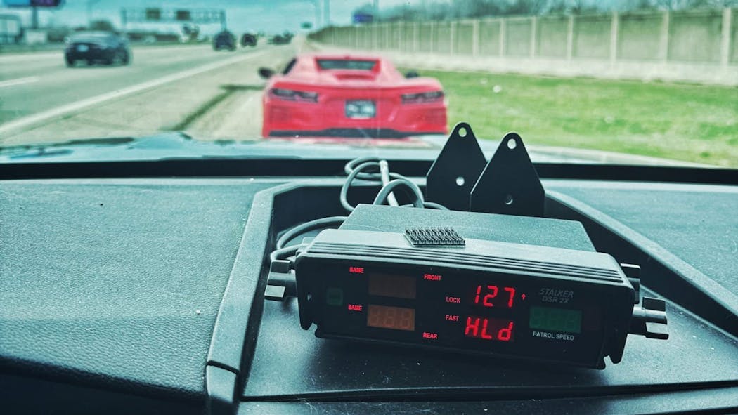 Tulsa Police - Corvette speeding - March 2025