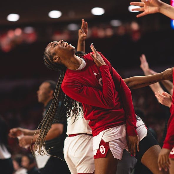 OU Womens basketball celebration