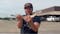 Noodling while bowling: Oklahoma outdoorsman catches fish in flooded parking lot