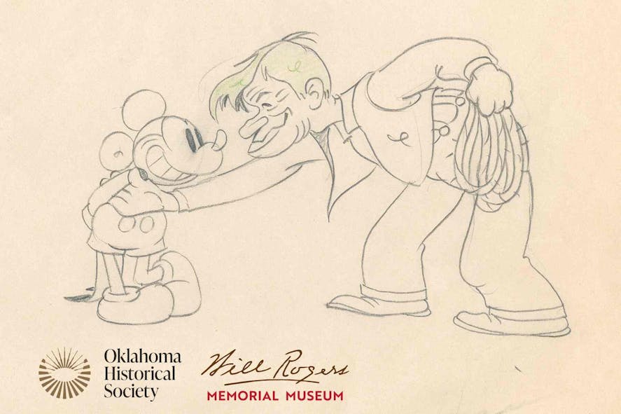 Sketch of Will Rogers by Walt Disney