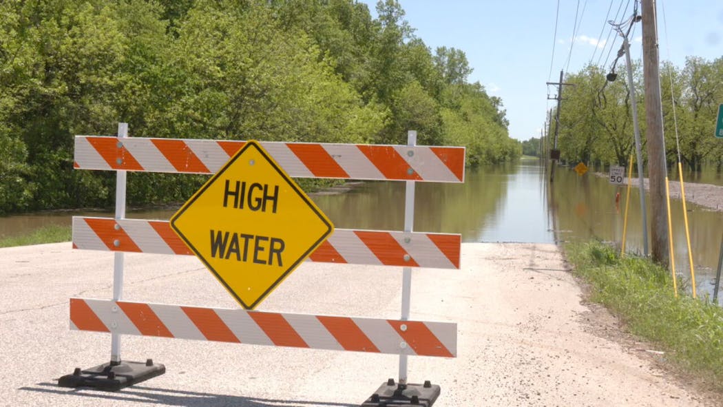 Flooded road