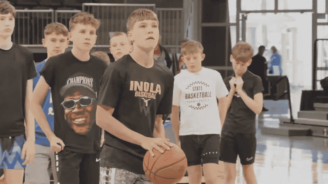 Cooper Thompson at the 2025 Elks National Hoop Shoot