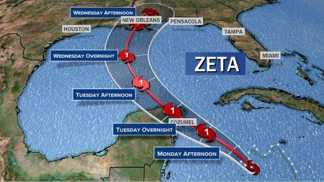 Tropical Storm Zeta Expected To Strengthen Into Hurricane Make Landfall On Gulf Coast