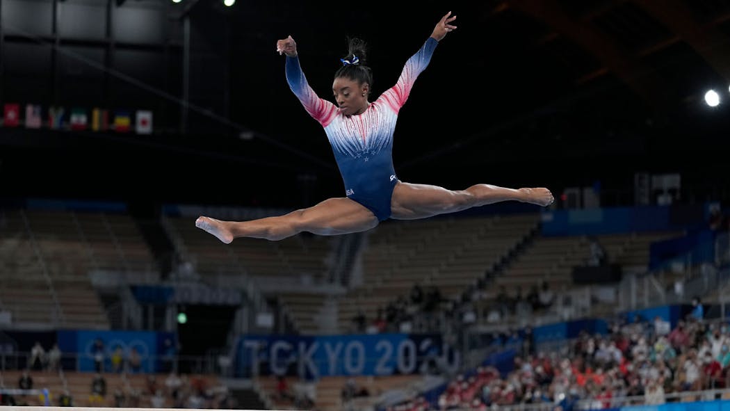 Simone Biles Wins Bronze In Balance Beam After Withdrawing From Other Tokyo Olympics Events Balance Beam Championship Ncaa 2022