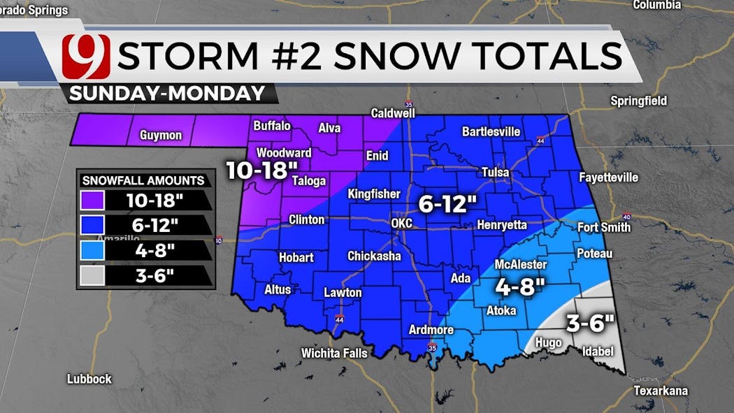 How Much Snow Could Oklahoma Get Valentine S Day Weekend