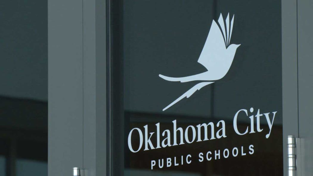 OKCPS administrative building door