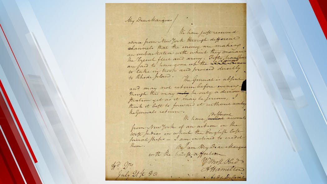 Long-Missing Alexander Hamilton Letter