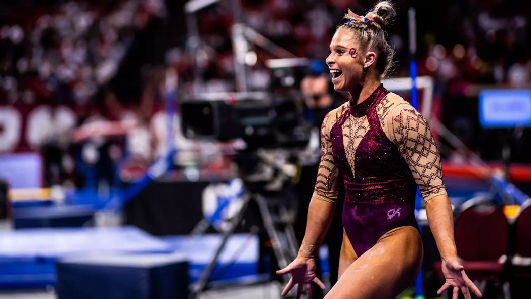 Ragan Smith Earns Perfect 10 On Beam As Sooners Soar To Top 10 Victory ...