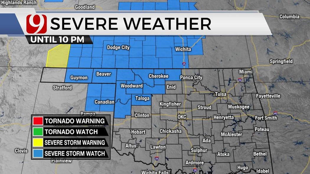 Severe Thunderstorm Watch Active With Hail, Wind Threats In NW Oklahoma