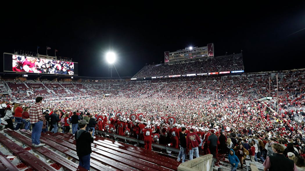 OU fans storm field vs. Alabama - Nov. 23, 2024