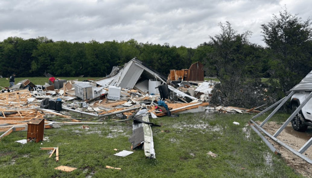 Spalding tornado damage