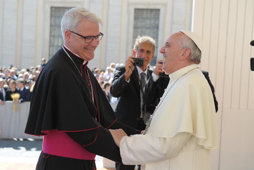 Pope Francis with Archbishop Paul S. Coakley