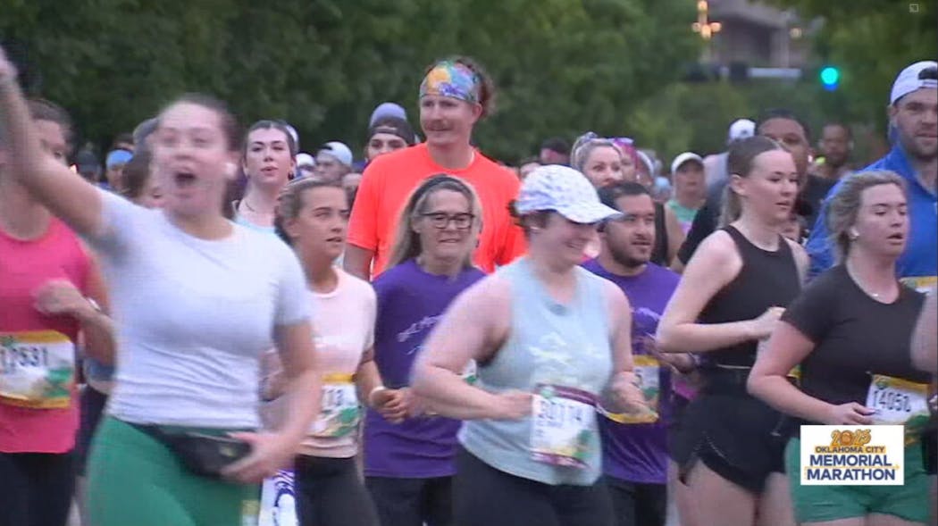 Runners in the 2024 Oklahoma City Memorial Marathon
