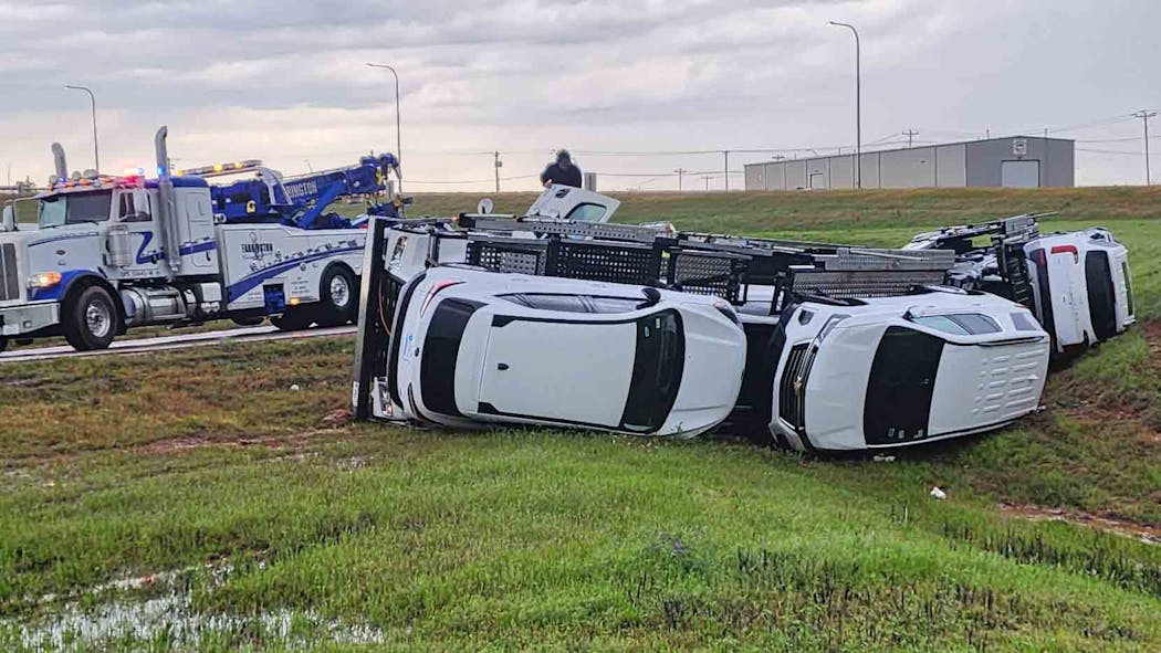 Southwest OKC rollover crash.