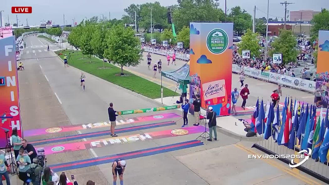 OKC Memorial Marathon Finish Line