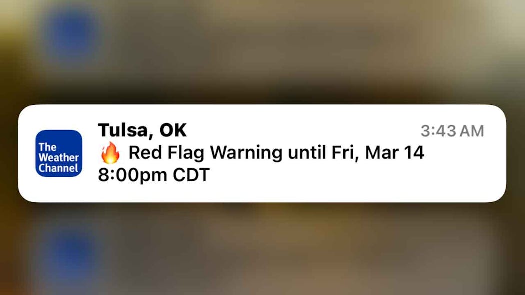 Red flag warning