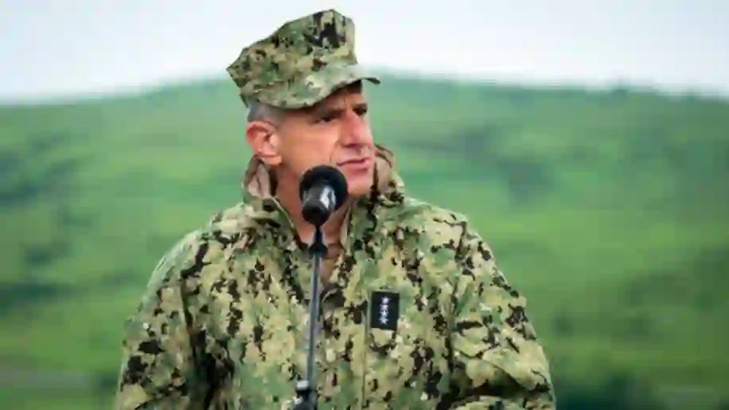 Retired four-star Navy Admiral Robert Burke.